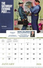 Saturday Evening Post Covers Wall Calendar-Window Ad #7539